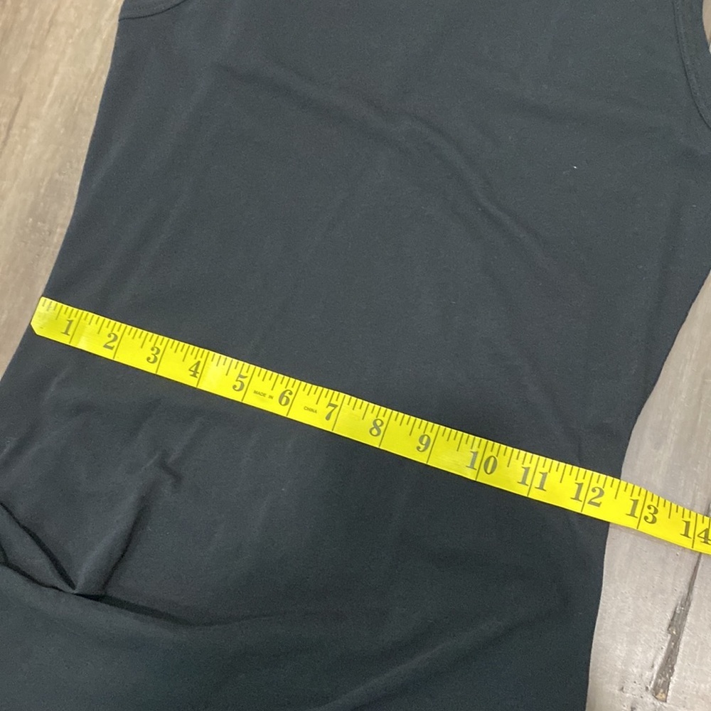 Standard James Perse skinny side ruched‎ dress  tank dress black - Picture 9 of 11